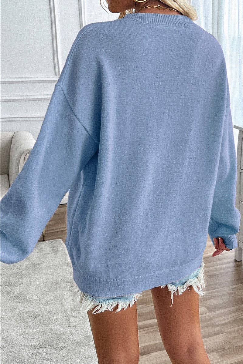 Patriotic Charm Sweater - Oversized