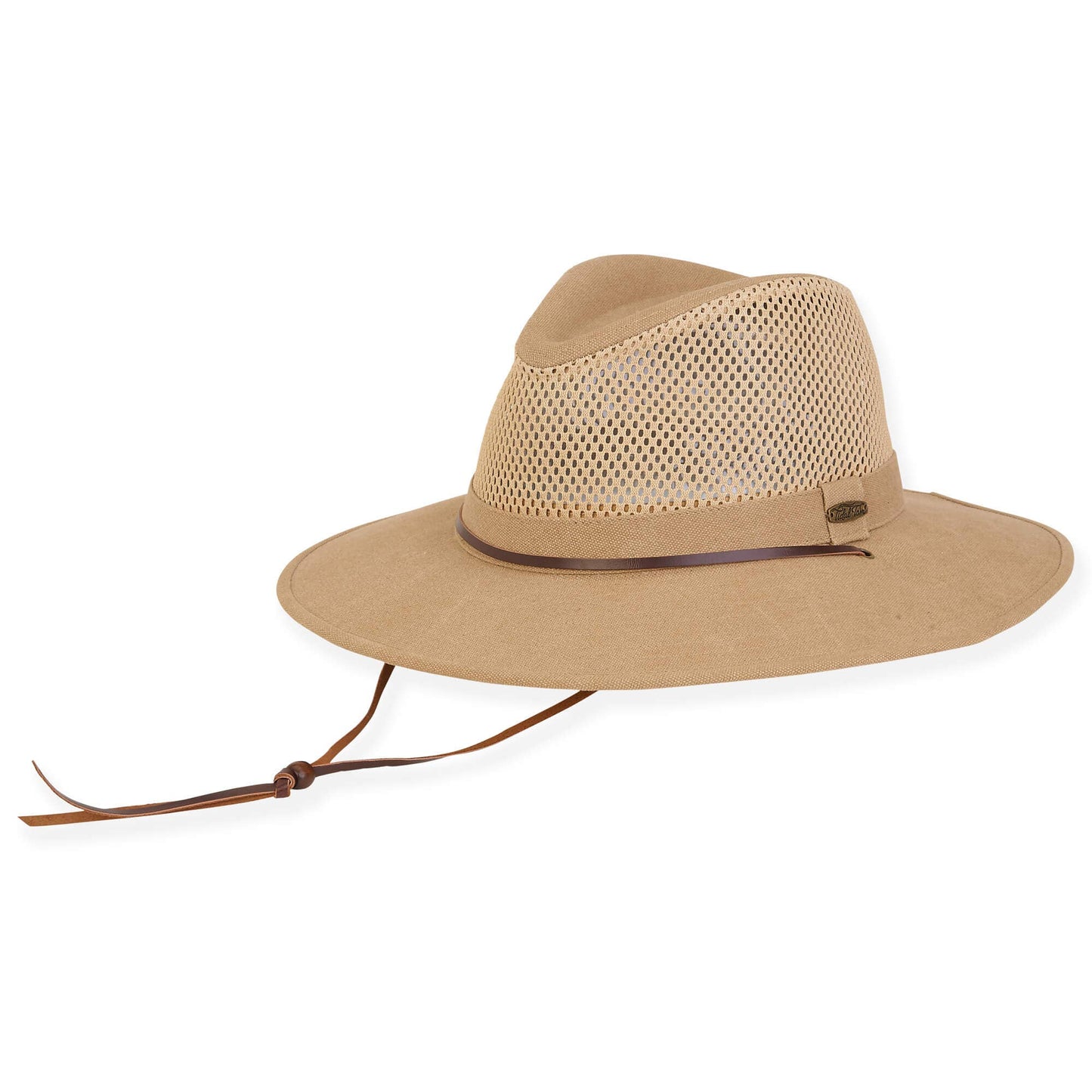 Natural, Cotton/Poly Safari hat, Brim 3.25"