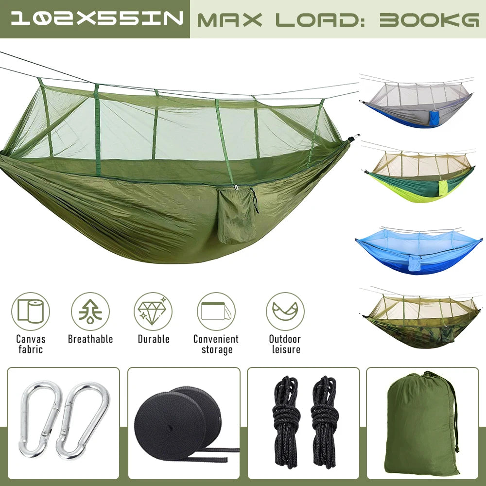 103*55 inches Automatic Quick-opening Outdoor Camping Hammock