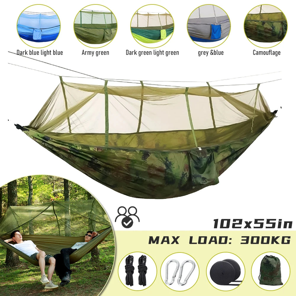 103*55 inches Automatic Quick-opening Outdoor Camping Hammock