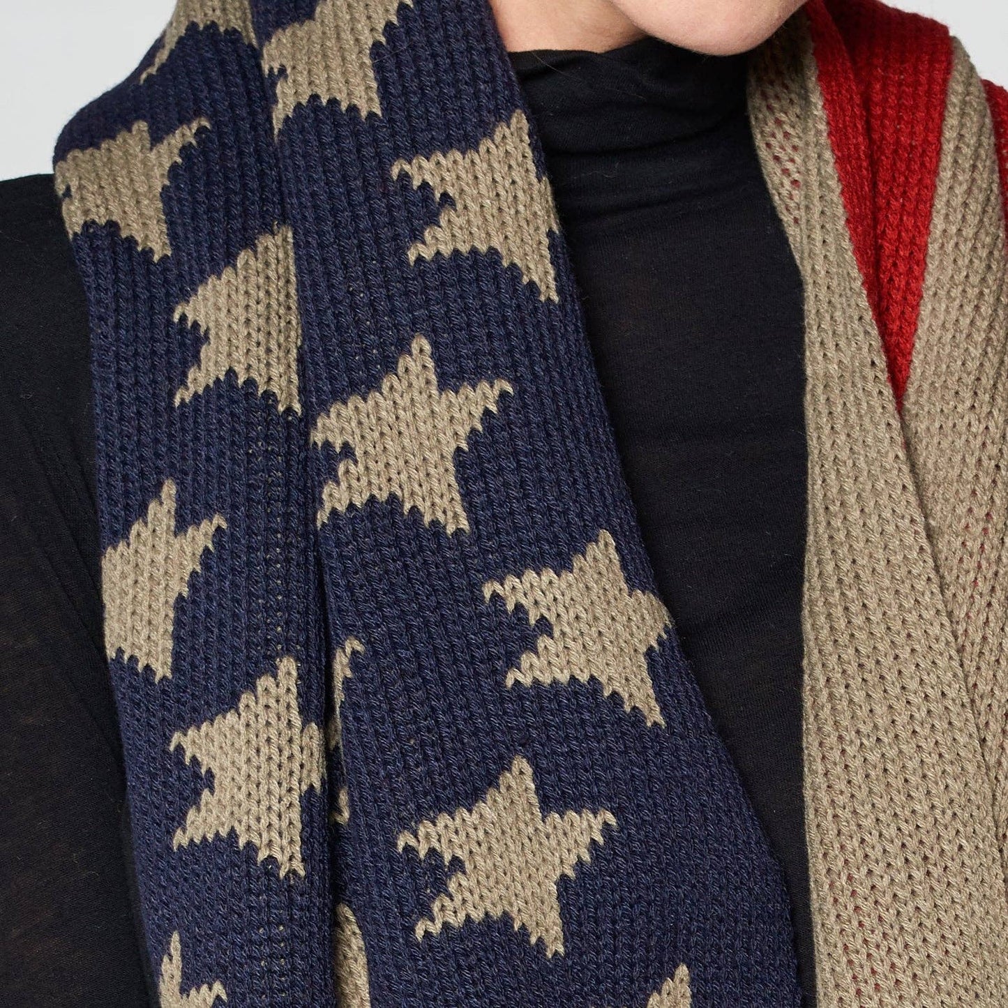 Chunky Knit Patriotic Infinity Scarf