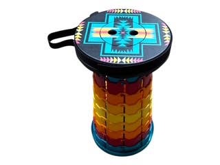 Stool - Portable Folding Stool-Southwestern Pattern
