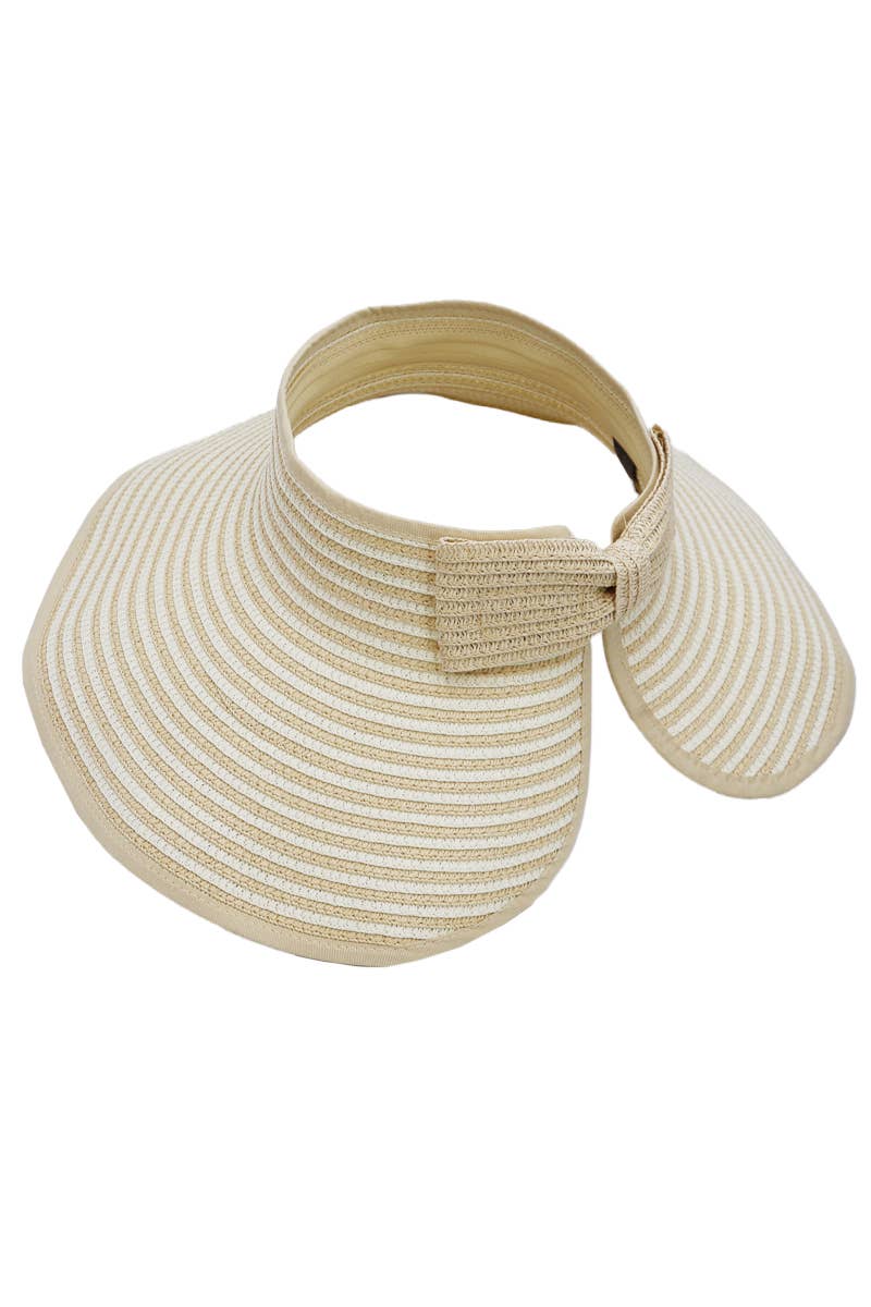 Harbor Stripe Pack And Go Wide Roll-up Sun Hat