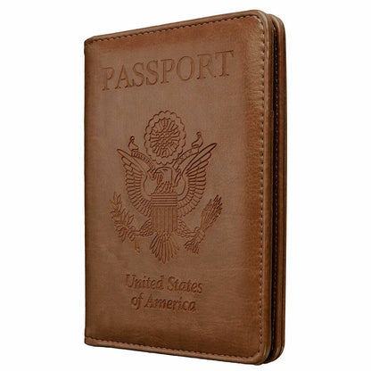 Passport Holder Anti-theft Anti-scanning - Leather