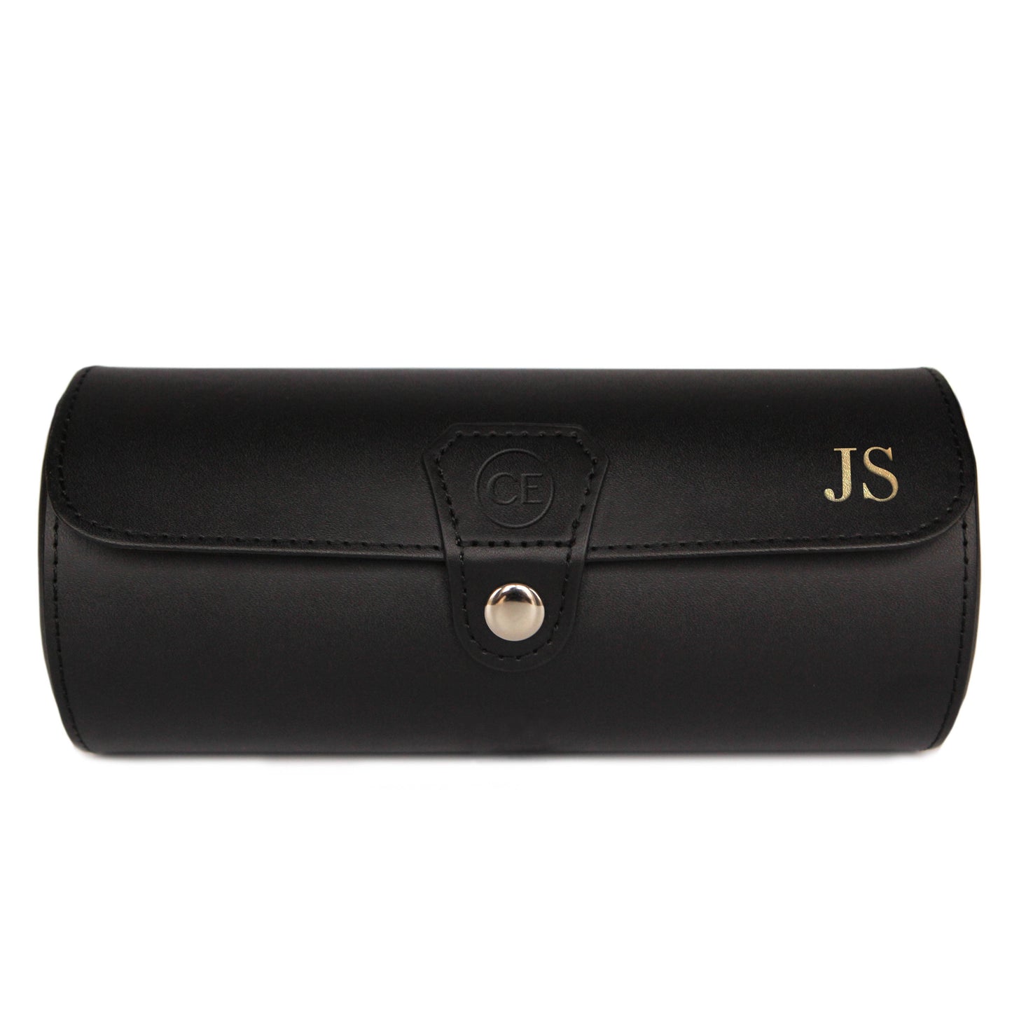 Travel Watch Case - Black Vegan Leather