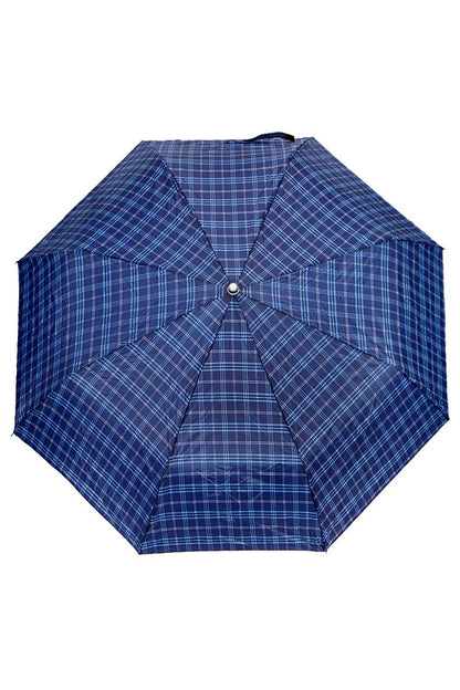 Plaid Auto Open Bi-Fold Compact Umbrella