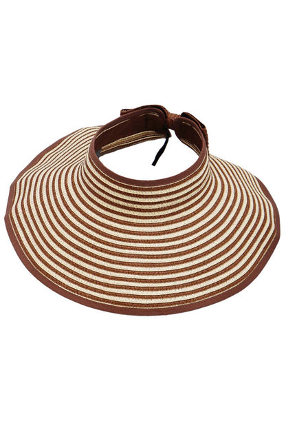 Harbor Stripe Pack And Go Wide Roll-up Sun Hat