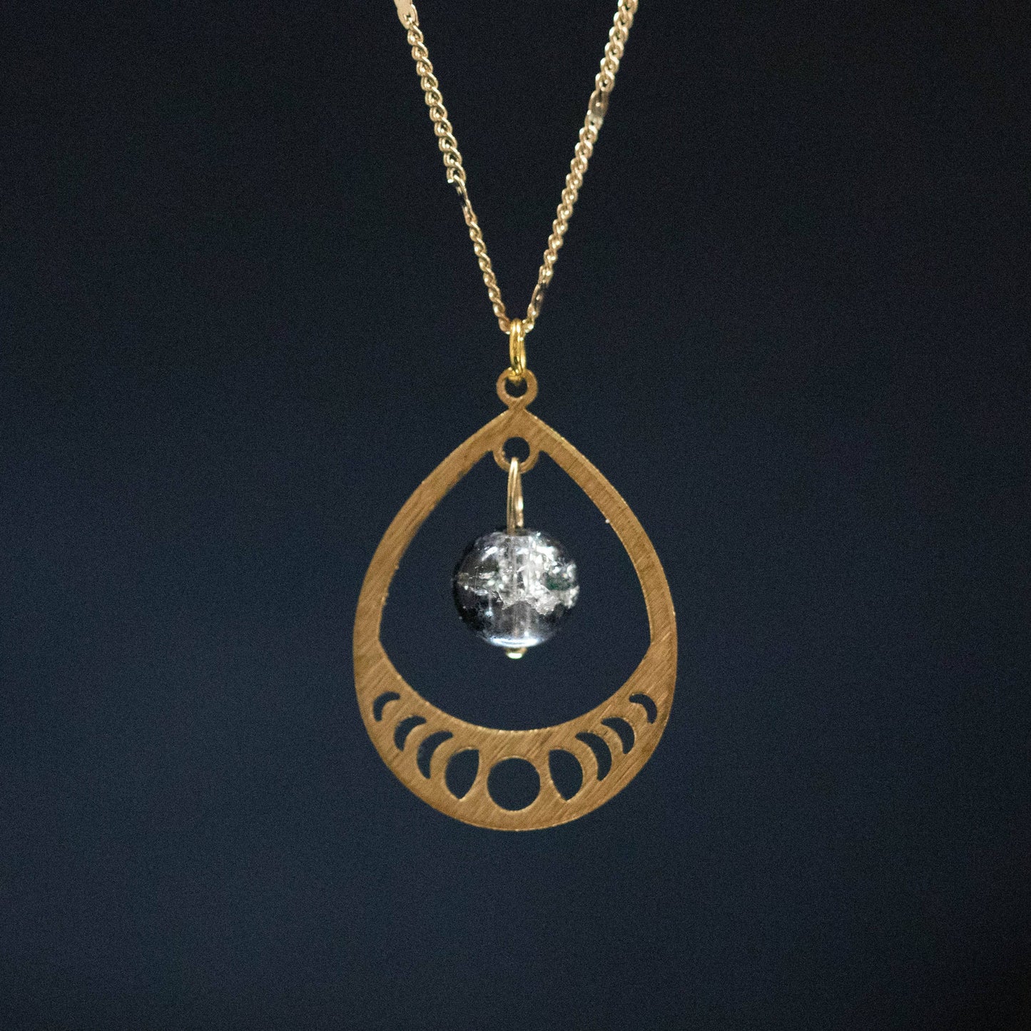 Oval Moon Phase Necklace