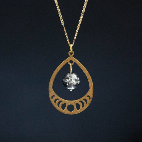 Oval Moon Phase Necklace