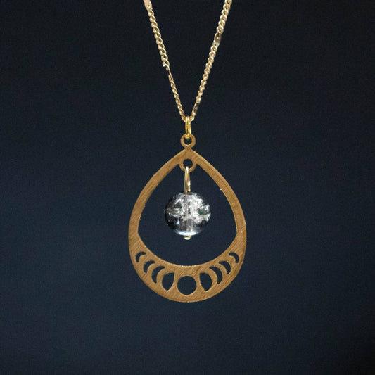 Oval Moon Phase Necklace