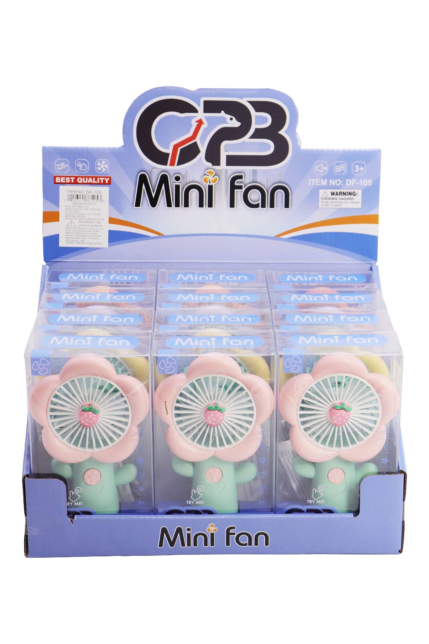 Flower Petal Fruit Pastel Handheld Electric Fan