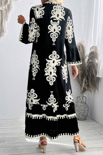 Regal Baroque Midi Dress