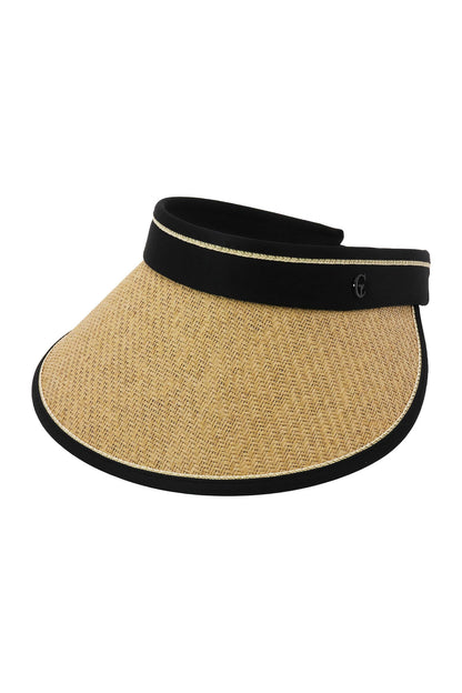 Pack And Go Paper Straw Roll-up Sun Visor