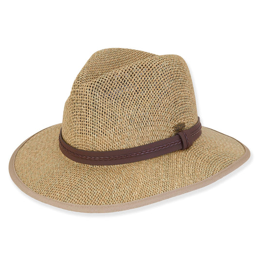 Natural, Seagrass Safari hat, Brim 3"