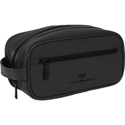 Jack Abrahams Calypso Smooth Tarpaulin Travel Dopp Kit - Black