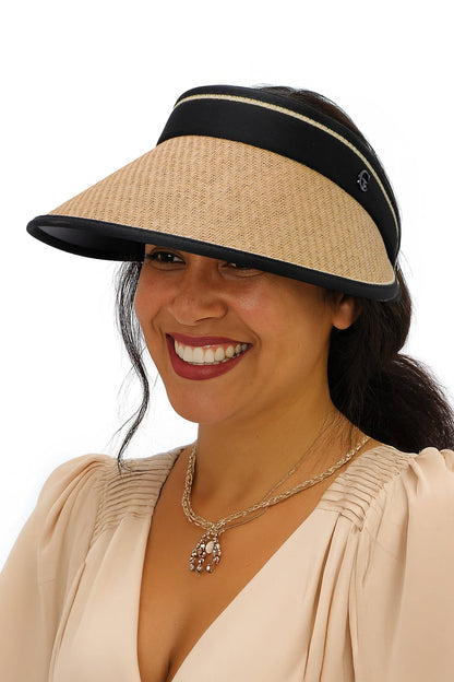 Pack And Go Paper Straw Roll-up Sun Visor