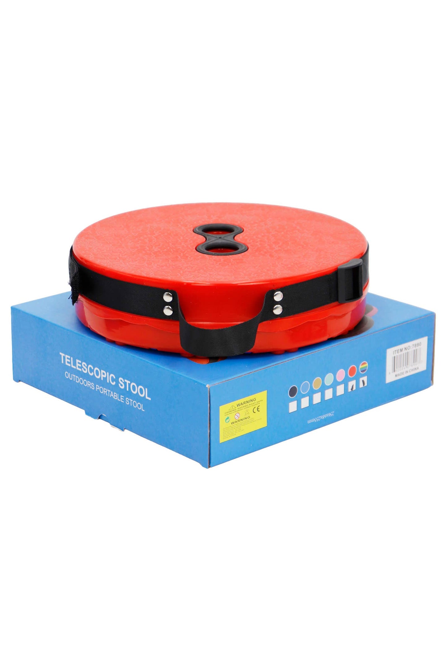 Portable Retractable Telescoping Stool - Rainbow & Black Mix