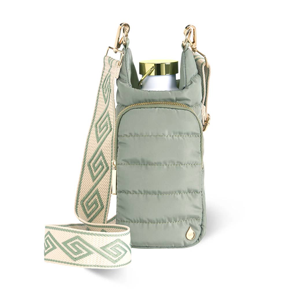 WanderFull® HydroBag® – Original Puffer Water Bottle Bag - Sage Green