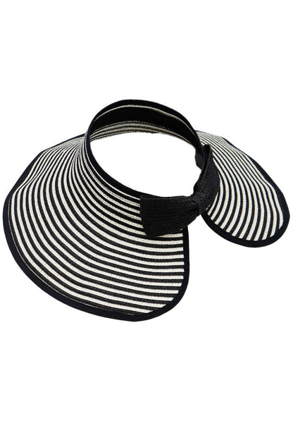 Harbor Stripe Pack And Go Wide Roll-up Sun Hat