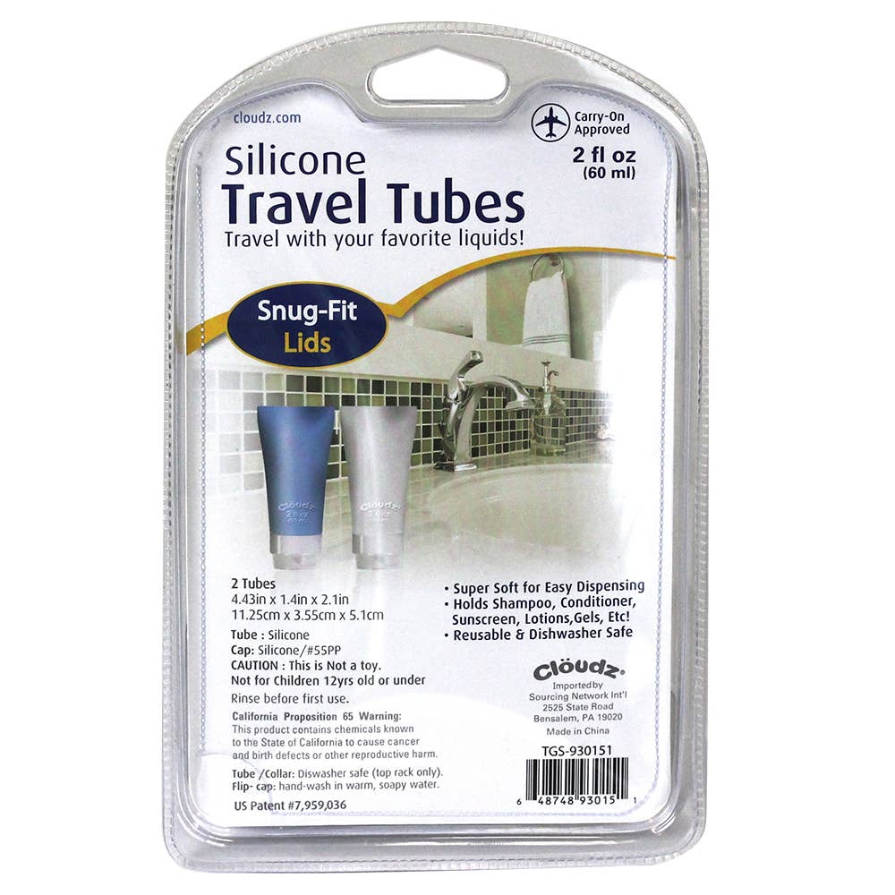 Cloudz Silicone Travel Tubes - 2 pack