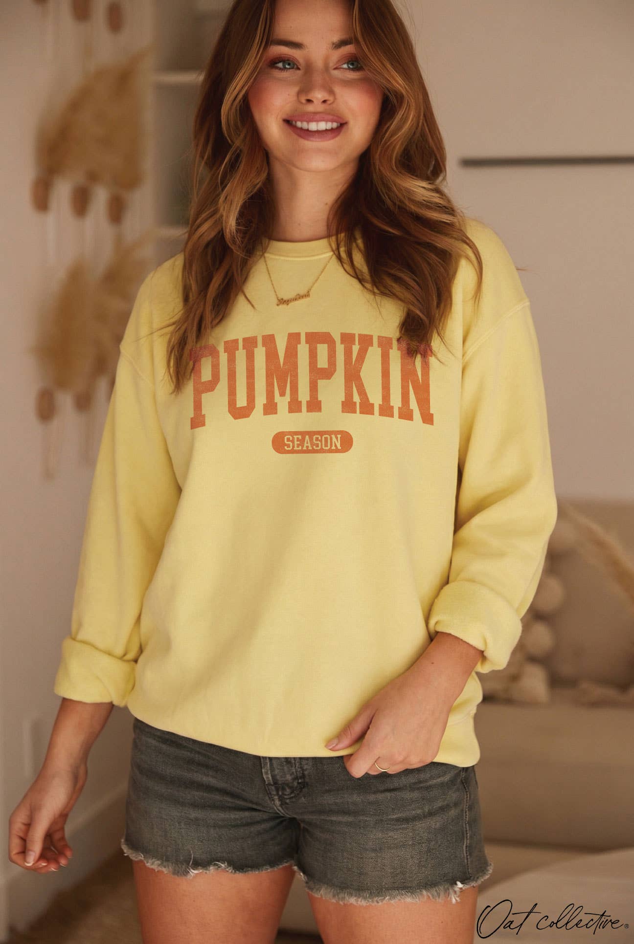 PUMPKIN SEASON  Plus Graphic Sweatshirt