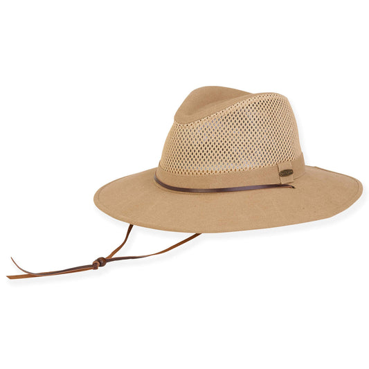 Natural, Cotton/Poly Safari hat, Brim 3.25"