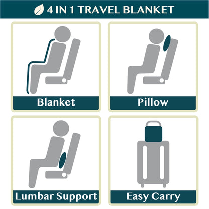 Premium Fleece Travel Blanket Pillow
