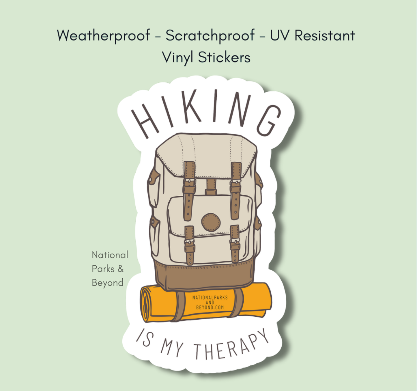 Hiking Therapy Backpack Sticker