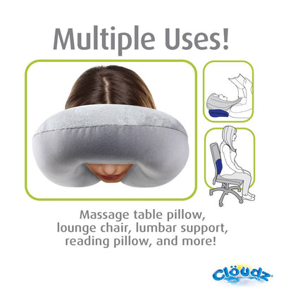 Cloudz Microbead Travel Neck Pillow - Navy Blue