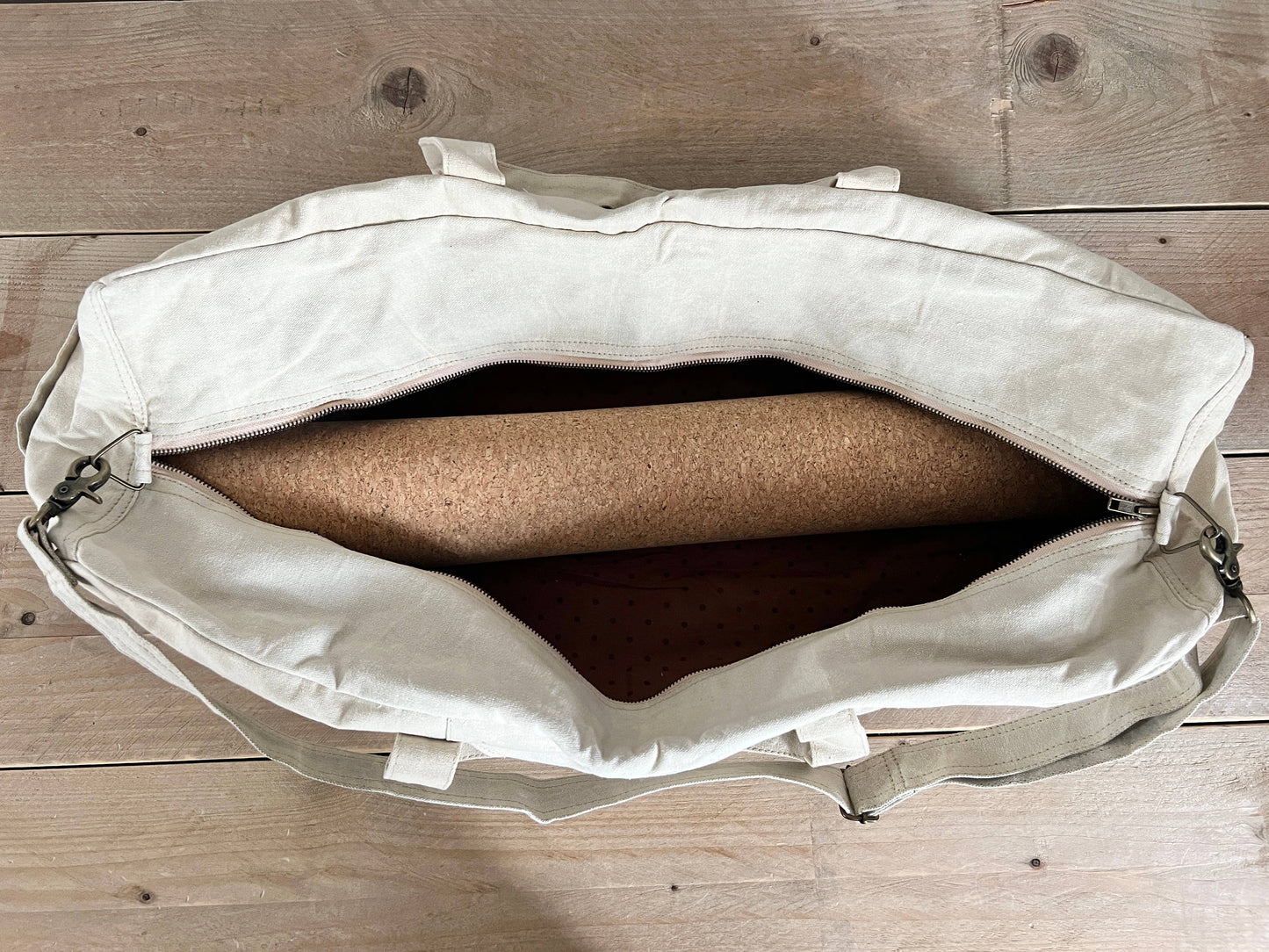 Yoga/Sports Bag heart white (vintage light canvas) NEW