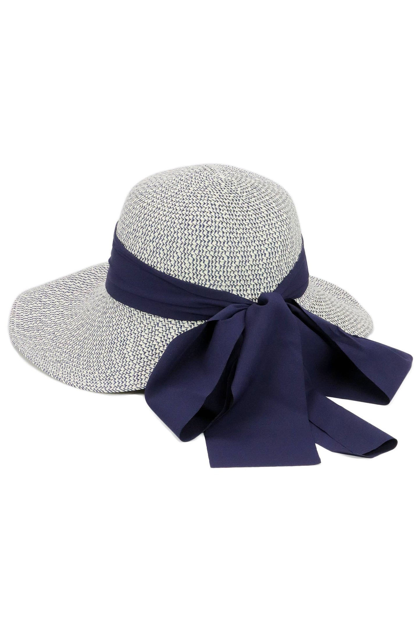 Mix Grain Straw Satin Ribbon Dome Derby Sun Hat