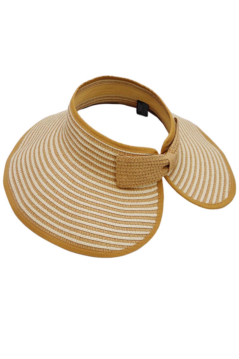 Harbor Stripe Pack And Go Wide Roll-up Sun Hat