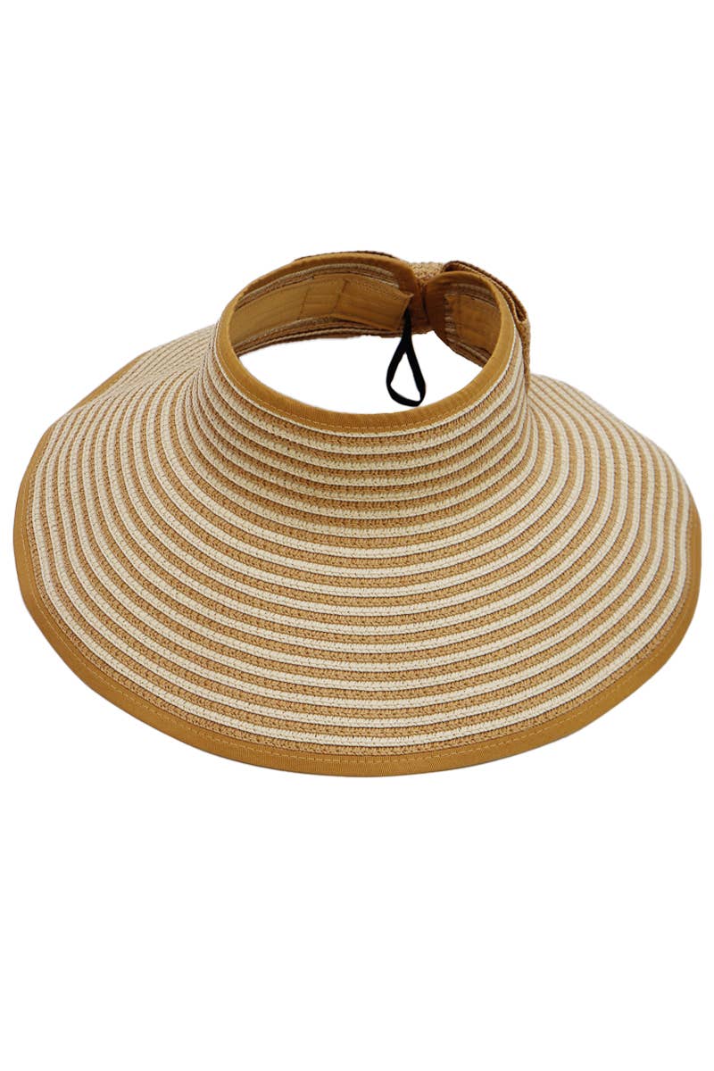 Harbor Stripe Pack And Go Wide Roll-up Sun Hat