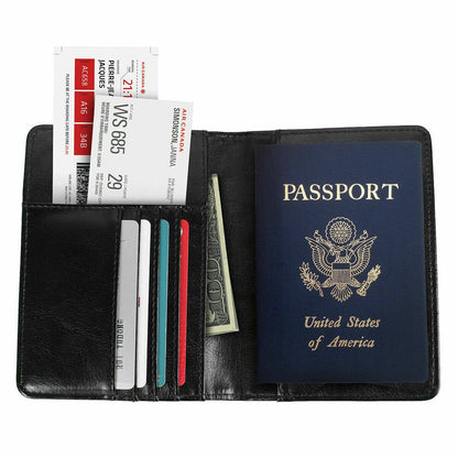 Passport Holder Anti-theft Anti-scanning - Leather