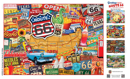 Greetings From Route 66 - 500 Piece Jigsaw Puzzle