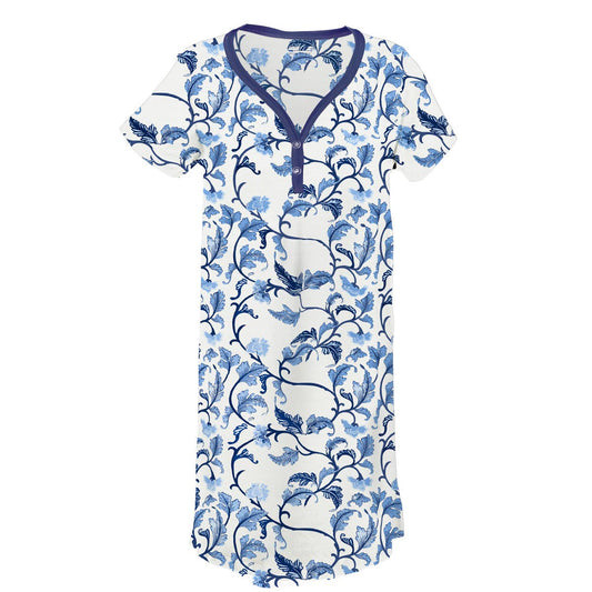 Amanda Blu Acanthus Leaf Henley Night Dress