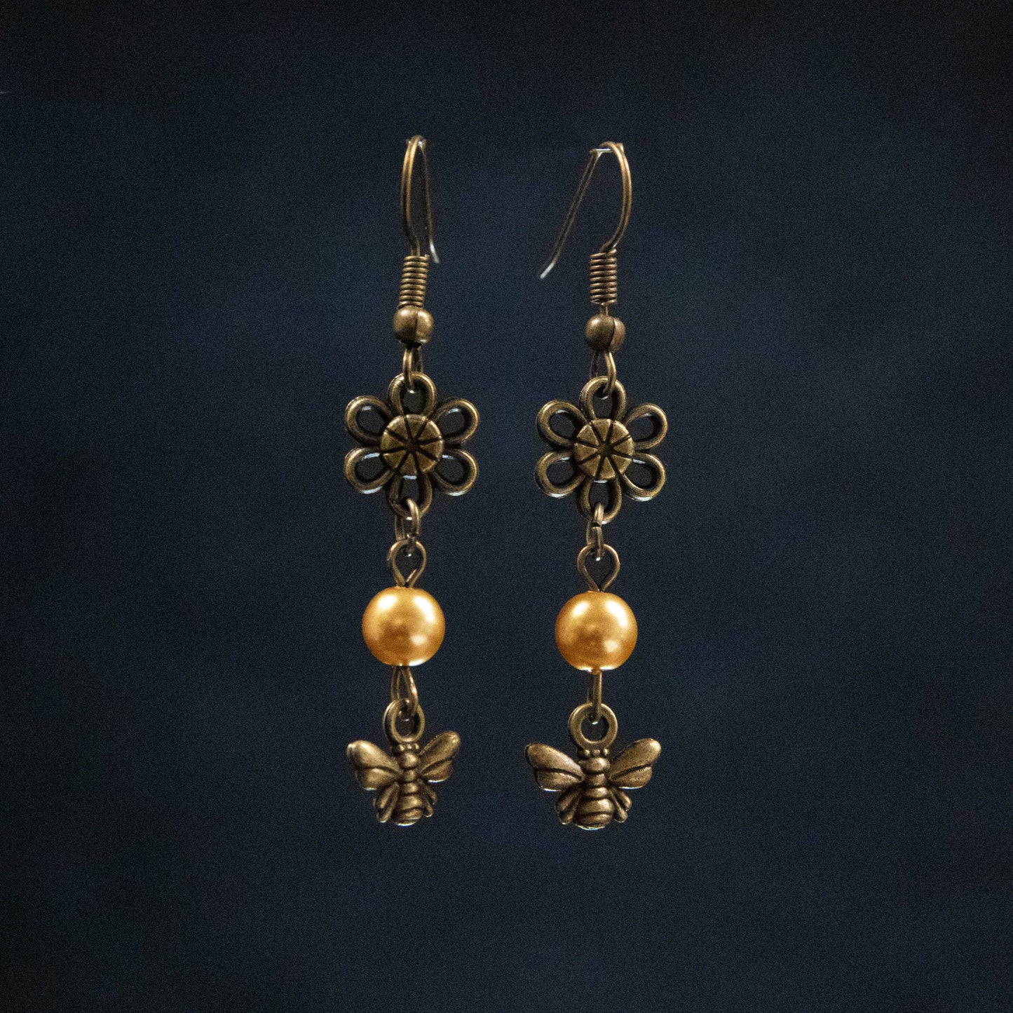 Bee and Flower Earrings