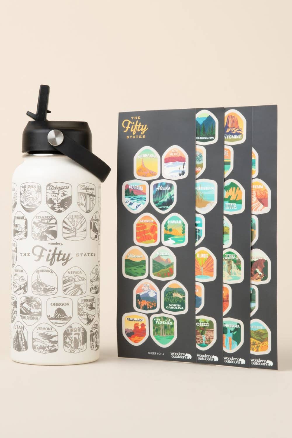 Water Bottle - Fifty States Bucket List Bottle