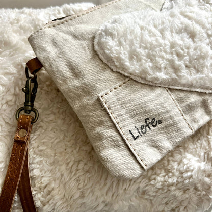 Liefe NL Clutch teddy heart (vintage canvas light)