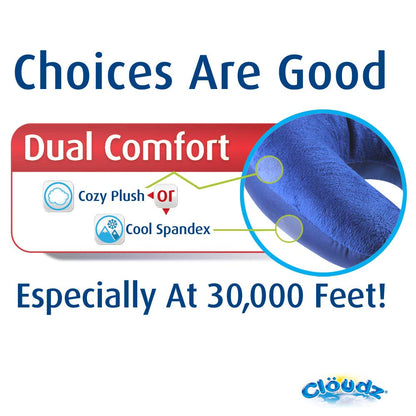 Cloudz Microbead Travel Neck Pillow - Navy Blue