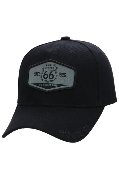 Historic Route 66 Emblem Velcro Baseball Cap