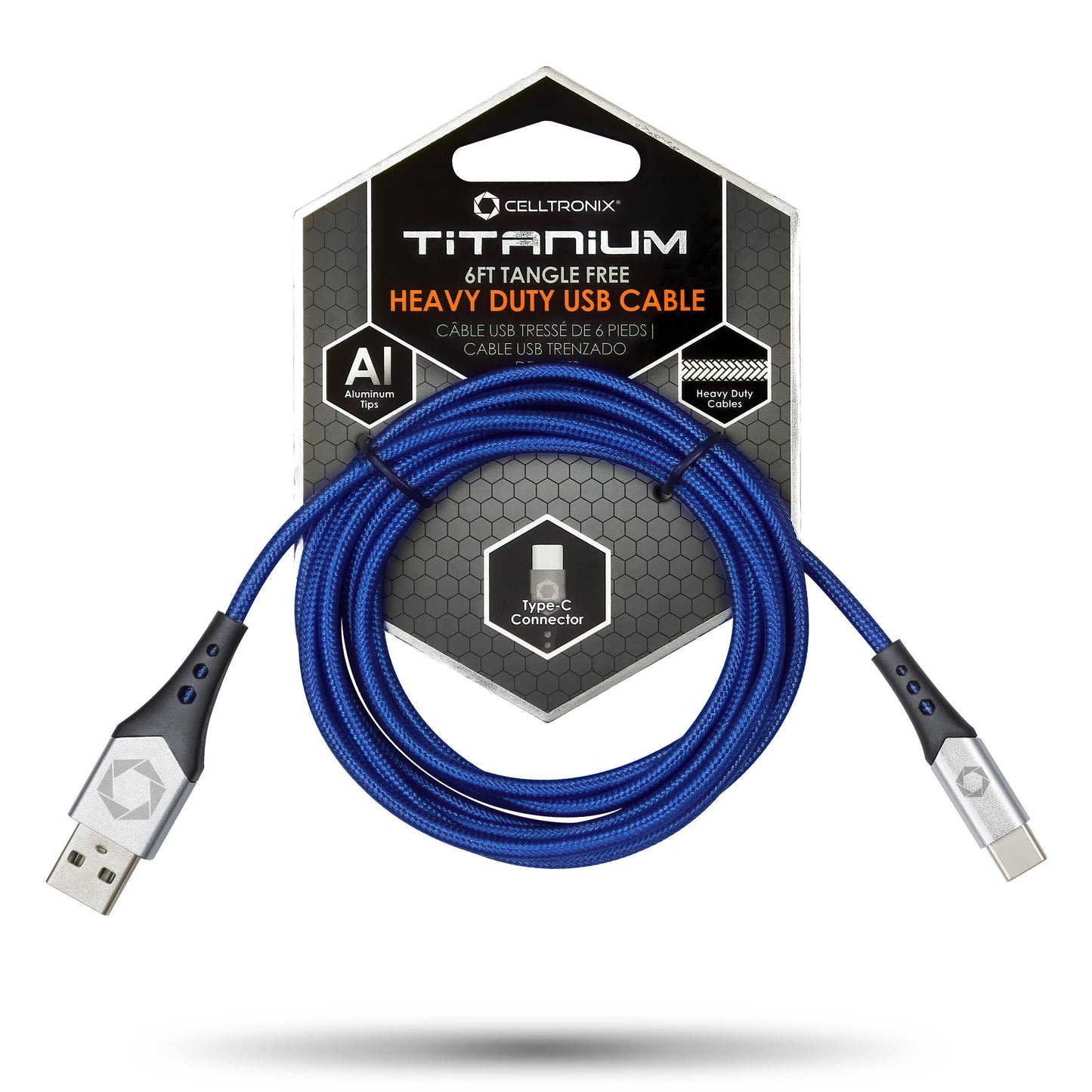 *Celltronix Titanium 6' Fast Charging USB to Type-C Cable