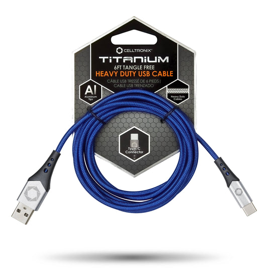 *Celltronix Titanium 6' Fast Charging USB to Type-C Cable