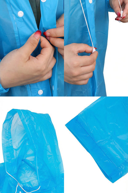 Hooded Poncho Raincoat - Unisex