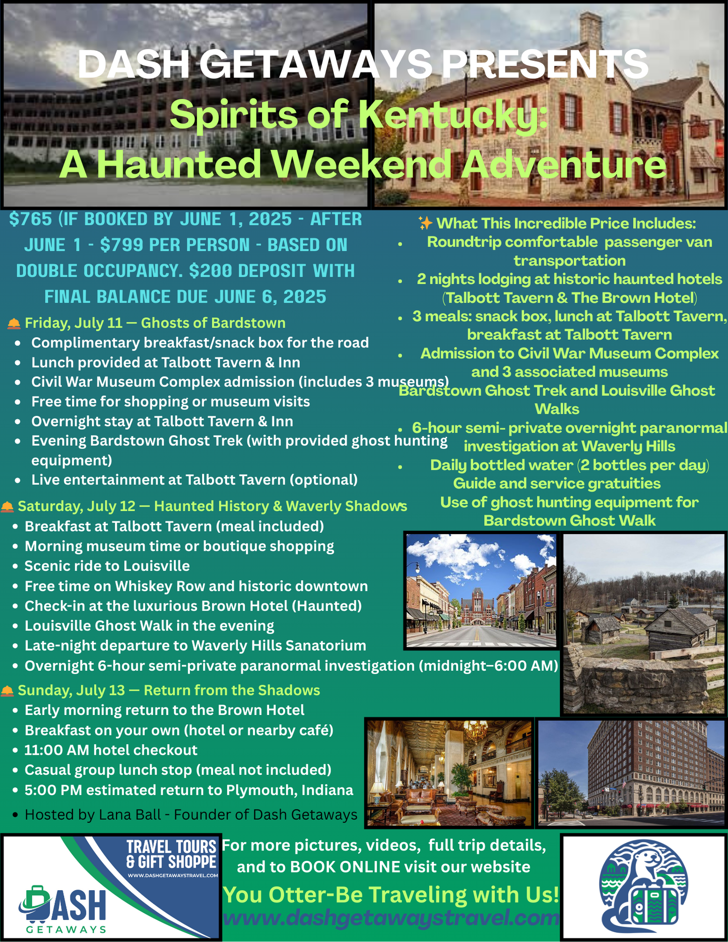 Spirits of Kentucky: A Haunted Weekend Adventure