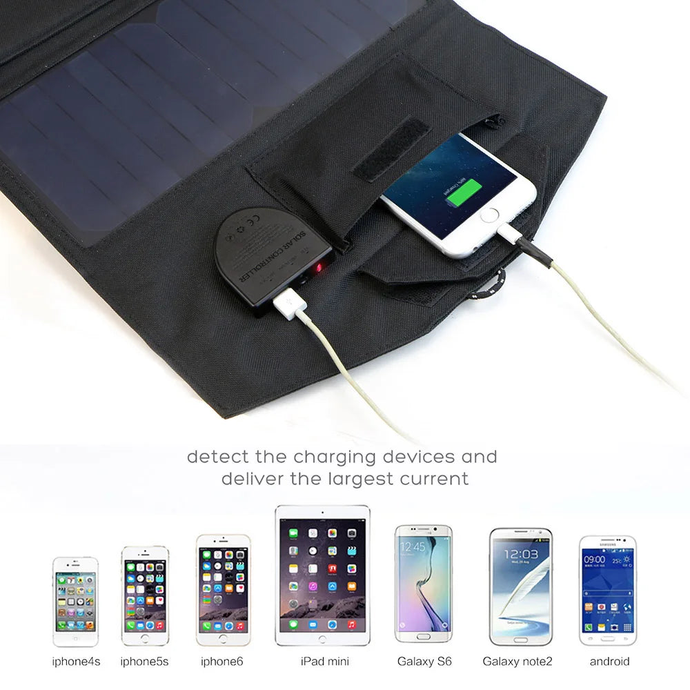 Foldable Solar Panel 5V 18V High Efficiency Solar Battery Charger