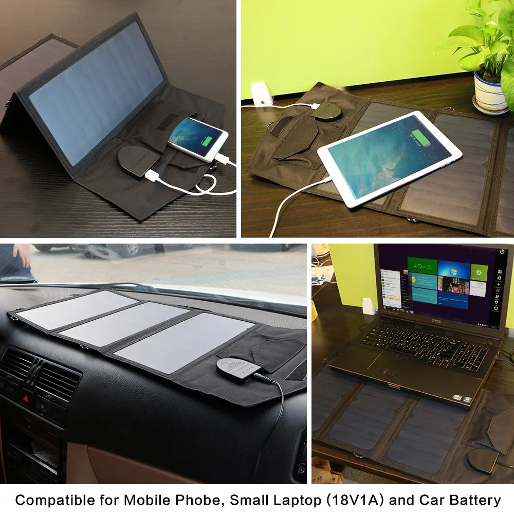 Foldable Solar Panel 5V 18V High Efficiency Solar Battery Charger
