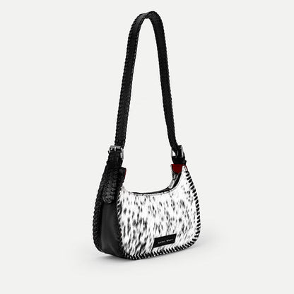 Myra Dannia Medium Purse – Black & White Cowhide