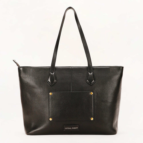 Myra - California Poppy Large Bag – Black & White Cowhide