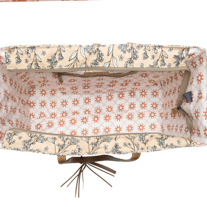 Myra Brookside Cotton & Leather Weekender Bag